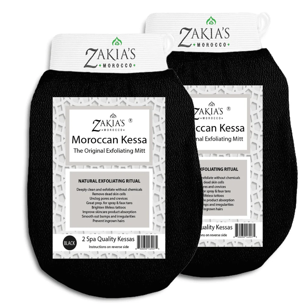 Moroccan Kessa Exfoliating Glove Value Pack | Body Scrubber