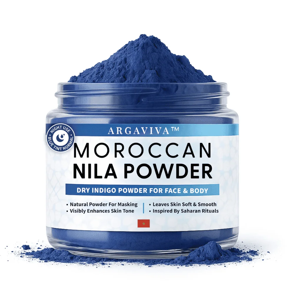 Moroccan Nila Powder Blue Face & Body Mask for Radiant Skin